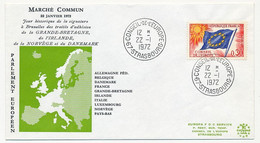 FRANCE - Env Affr 0,30 Drapeau - Cad Conseil De L'Europe Strasbourg 22/1/1972 - Signature Traités D'adhésion - Cartas & Documentos
