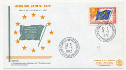 FRANCE - Env Affr 0,30 Drapeau - Cad Conseil De L'Europe Strasbourg 17/5/1972 - Assemblée Consultative - Covers & Documents