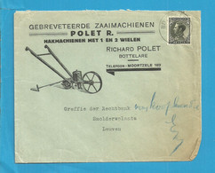401 Op Geillustreerde Brief ZAAIMACHIENEN / POLET Stempel BOTTELARE - 1934-1935 Leopoldo III