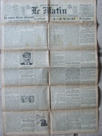 Journal Le Matin (4 Mars 1917) Contre Blocus Allemand - Machination De Zimmermann - Aide Américaine - Otros