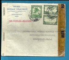 LP9+234 Op Brief Stempel LEOPOLDVILLE Naar U.S.A. Censure Leopoldville + Censuur EXAMINED BY - Storia Postale