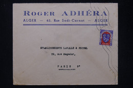 ALGÉRIE - Enveloppe Commerciale De Alger Pour Paris En 1947, Affranchissement Blason - L 81375 - Sonstige & Ohne Zuordnung