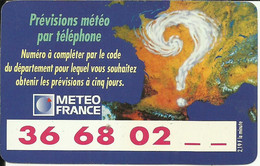 Carte " METEO FRANCE " Prévision Météo Par Téléphone Ou Minitel - Sonstige & Ohne Zuordnung