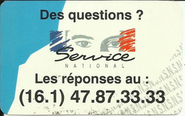 Carte " SERVICE NATIONAL " Les Questions ? , Les Réponses , Carte NEUVE - Altri & Non Classificati