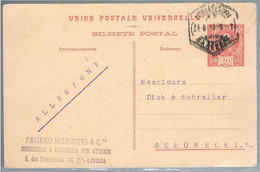 Portugal, 1910, For Schonek - Lettres & Documents