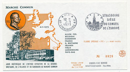 FRANCE - Env En P.P. OMEC Strasbourg R.P. Siège Du Conseil De L'Europe - 2/1/1973 Entrée De La Grande Bretagne... - Cartas & Documentos