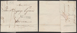 Précurseur - LAC Datée De Furnes (1828) + Obl Linéaire VEURNE Et Port Manuscrit > Hornu (Mons) - 1815-1830 (Dutch Period)