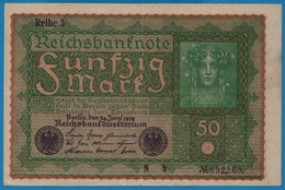 DEUTSCHES REICH 50 Mark  24.06.1919 Série Nb # 892568 P# 66 Reihe 3 - 50 Mark