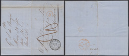 LAC Non Affranchie Datée De Moere (1862) + Obl De Distribution çàd Ghistelles Et Port "20" > Rotterdam. - Landelijks Post