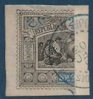 France Colonies Obock Fragment N°54a Coupé Moitié Gauche Oblitéré Bleue Djibouti (cote Des Somalis) Signé - Used Stamps