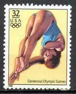 USA. N°2493 De 1996. Plongeon Aux J.O.. - Salto De Trampolin