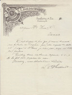 Lettre Illustrée 1901 S L GOLDSCHMIDT Weingrosshandlung Thee U Rum Import FRANKFURT Allemagne - 1900 – 1949