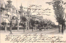 HAMBURG WINTERHUDE Agnesstrasse Straßenfeger Belebt Villenpartie 21.6.1905 Gelaufen - Winterhude
