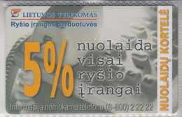 LITHUANIA 1999 DISCOUNT CARD - Lituanie