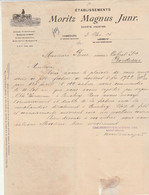 Lettre Illustrée Militaria 1906 Etablissements MORITZ MAGNUS Junr SA Fusils Sabres Pour Conakry HAMBOURG Allemagne - 1900 – 1949
