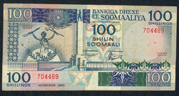 SOMALIA P35a 100 SHILLINGS 1983 #D007    VF 1 P.h. - Somalië