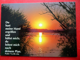 Spruchkarte - Religion Psalm - Karte Zum Beschreiben Und Sammeln - Sonnenuntergang - Otros & Sin Clasificación