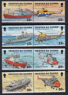 Tristan Da Cunha 2001 Hurricane Relief Overprints Set Of 8, 4 Pairs, MNH, SG 716/23 - Tristan Da Cunha