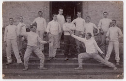 8050 - Carte Photographique Sans Titre - Séance D'escrime ( Au 3e Cuirassé) - Bouhours Photo à Vincennes - - Schermen