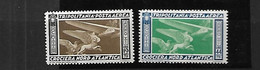 Tripolitania  Poste Aérienne 1933 Cat Yt N°  37 Et 38   N* MLH (signés) - Tripolitaine