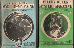 Lot 2 Livres  Mystère Magazine  N: 93 & 98 - De Ellery Queen - Années 1955 Et 1956 - Jacquier, Ed.