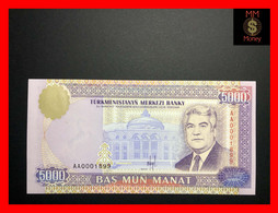 TURKMENISTAN  5.000  5000 Manat   1996   P.  9  "low Serial AA 0001899"    UNC - Turkmenistán