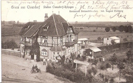 Gruss Aus CLAUSDORF Station Rehagen Vogelschau 1908 Restaurant Bahnschlösschen - Klausdorf