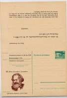 DDR P85-1a-83 C1-a Antwort-Postkarte Zudruck AK GANZSACHEN KARL MARX Halle 1983 - Private Postcards - Mint