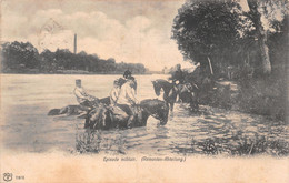 Militaria - Armée Suisse  - Schweizer Armee - Episode Militaire Remonten-Abteilung - Cavaliers Dans Une Rivière - Mon