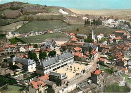 CPSM Arpajon Sur Cère-Le Groupe Scolaire Et Vue Sur Le Trou De Conque   L99 - Arpajon Sur Cere