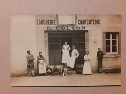 CPA - REMIREMONT - CARTE PHOTO - Boucherie-Charcuterie  R. Colson - Remiremont