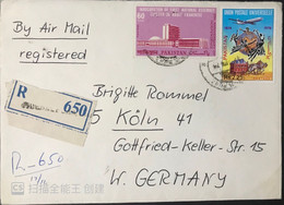 ◆◆◆ Pakistán  1974  - Postal History -  Registered   To The  GERMANY  1974's, - Pakistan
