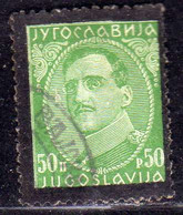 YUGOSLAVIA JUGOSLAVIA 1934 KING ALEXANDER RE ROI 50p USED USATO OBLITERE' - Gebraucht