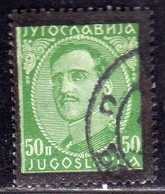 YUGOSLAVIA JUGOSLAVIA 1934 KING ALEXANDER RE ROI 50p USED USATO OBLITERE' - Gebraucht