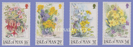 ISLE OF MAN 1987  WILD FLOWERS  S.G. 354-357  U.M.   N.S.C. - Isola Di Man