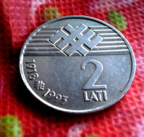 1993 Latvia / Lettonia / Lettland  2 Lats Decl. Independence Coin  VERY RARE  Today In Stock  XF ++++ - Lettland