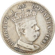 Monnaie, Eritrea, Umberto I, Lira, 1891, Roma, TTB, Argent, KM:2 - Erythrée
