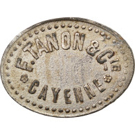 Jeton, FRENCH GUIANA, Cayenne, F. Tanon Et Cie, 30 Centimes, C. 1928, TTB+, Zinc - Noodgeld
