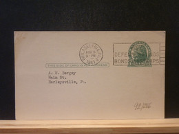 92/256 POSTAL CARD  PIQUAGE VERSO - 1921-40