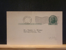 92/272   POSTAL CARD  PIQUAGE VERSO - 1921-40