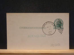 92/282   POSTAL CARD  PIQUAGE VERSO - 1921-40
