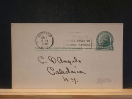 92/290   POSTAL CARD USA VERSO PIQUAGE PRIVE - 1921-40