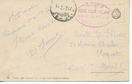 Guerre 14 18 CHIAVARI Italie Cachet CROIX ROUGE COMITATI DI DISTRETTO CROCE ROSSA ITALIANA 1917 ....G - Other & Unclassified