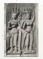 Cp, CAMBODGE  , Devata Décoratif Sur Le Mur , ANGKOR VAT , Vierge , Arts , Sculpture - Cambodge
