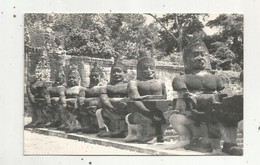 Cp, CAMBODGE , LES ASURAS DU GOPURA SUD , ANGKOR THOM , Vierge , Arts , Sculpture - Cambodge