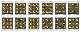 Tajikistan 2020 Sign's Of The Zodiac Year Of Ox Set Of 12 Perforated Sheetlets With Labels - Astrologie