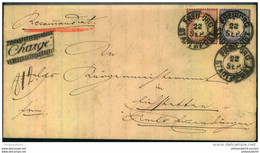 1873, Schöner CHARGE-Brief Ab FREIBURG STADTPOST Mit Seltener Mischfrfankatur 7 Kreuzer Kleiner Und 3 Kreuzer Großer Bru - Autres & Non Classés