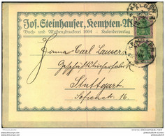 KEMPTEN ALLGÄU 1922; Reklame, Advertising, Publicitè - Lettres & Documents