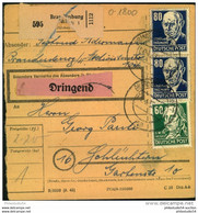 1953, Paketkartenstammteil, Köpfe, Brandenburg (Havel) - Autres & Non Classés