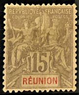RÉUNION 1900/05  - MLH - YT 48 - 15c - Unused Stamps